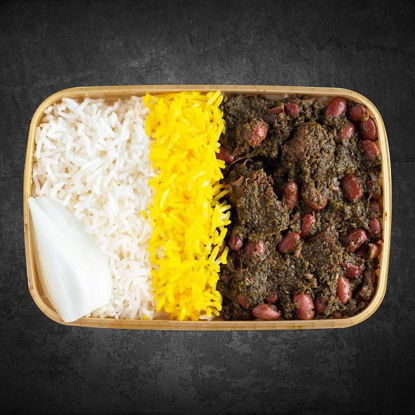 تصویر از چلو خورشت قورمه سبزی