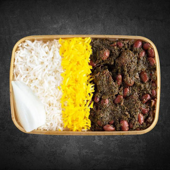 تصویر از چلو خورشت قورمه سبزی